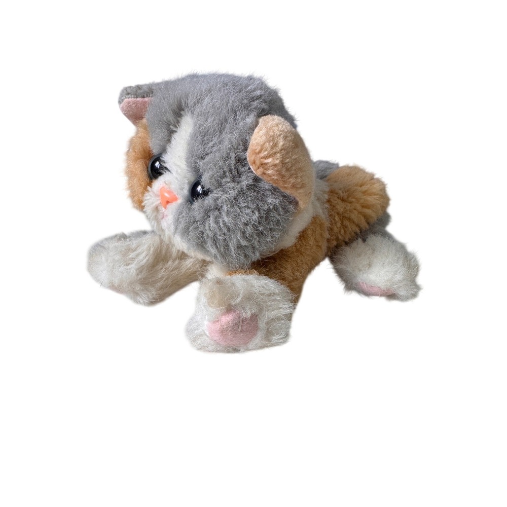 RARE Vintage 1990s‎ Tyco Kitty Kitty Kittens Purring Cat Plushie Stuffed Animal